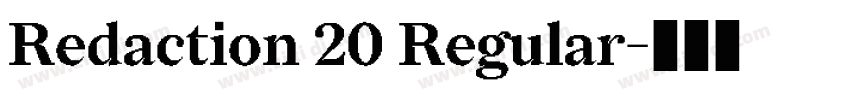 Redaction 20 Regular字体转换